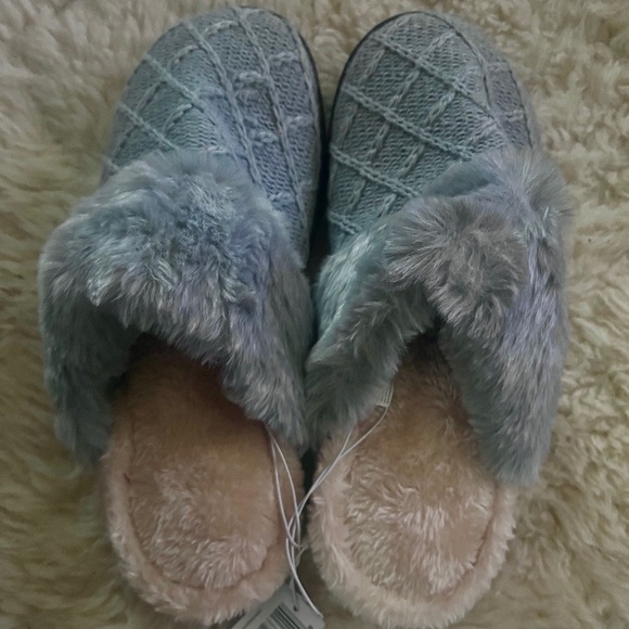 Dearfoams Extra Large Size 11 12 Slippers Light Heather Gray New - Picture 1 of 4